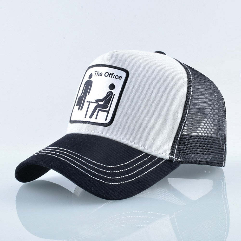 Bonés Trucker Unissex de Malha Bonés de Beisebol Masculino Feminino Chapéu de Viseira Respirável para Exterior Moda Hip Hop Casquette The OFFICE Drake Bones