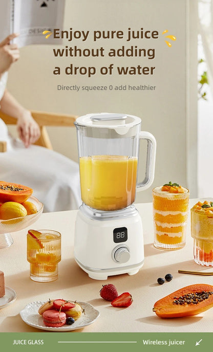 Espremedor TINSOL Novo Lar 10 Lâminas 3000mAh Liquidificador Multifuncional com Botão Espremedor Triturador de Gelo Alta Taxa de Extração de Suco Ferramentas de Cozinha