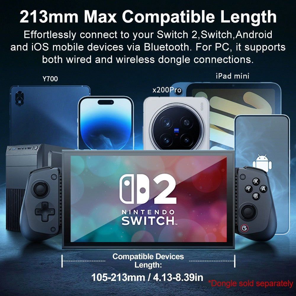 GameSir X5s Wireless Mobile Gaming Controller for Android iOS PC Gamepads Nintendo Switch 2/1 Controle 6-Axis Gyro HD Rumble