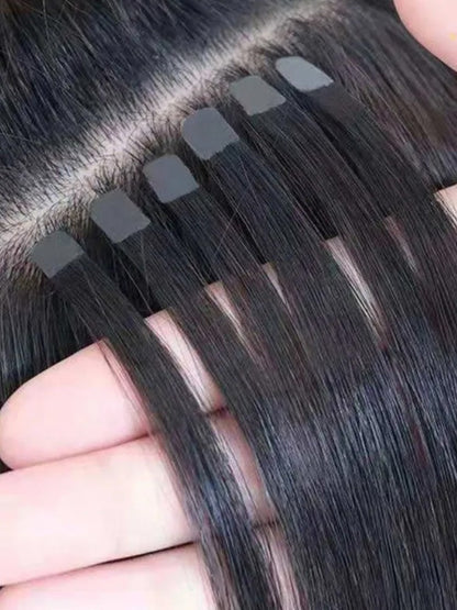 Mini Tape Human Hair Natural Tape in Hair Extentions 3x0.8cm Invisible Tape 10pcs/pack For Side Hair Shipping from the US