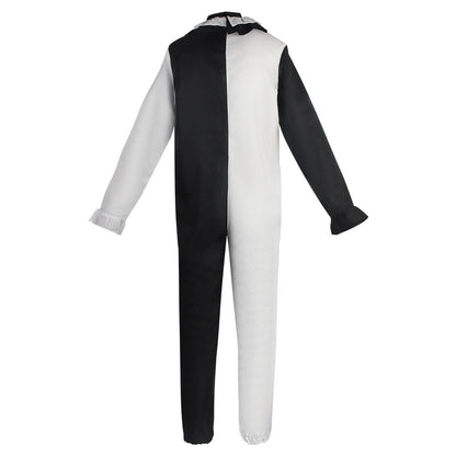 Terrifier Clown Cosplay Costume Black White Jumpsuit Dress for Men Women Halloween Horror Party Role Play Outfit Carnival Dress