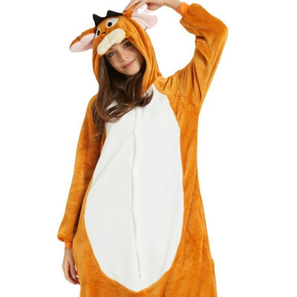 Flannel new cosplay animal grey Jerry mouse Tom cat jumpsuit pajamas cartoon animal Halloween party costume jumpsuit with hat pa