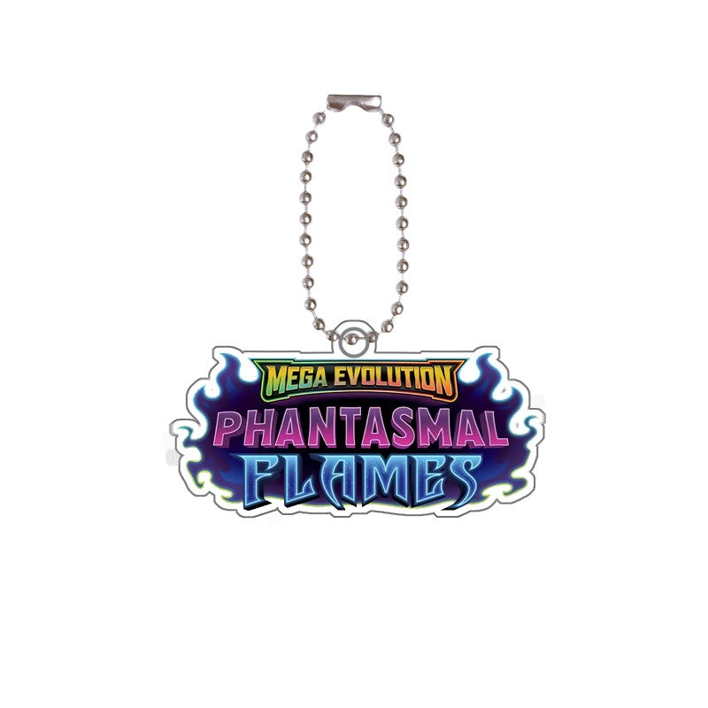 Chaveiro de acrílico de série completa para Mega Evoluções em inglês Sv10 Sv11 Sv9 151 Logotipo Anime Pingente de acrílico de decoração de bolsa