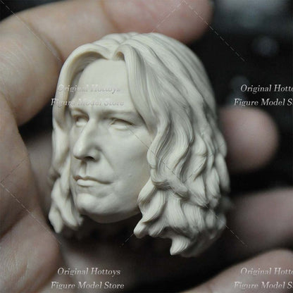 Em Estoque Escala 1/6 Acessório de Escultura de Cabeça de Soldado Masculino Escultura de Cabeça de Professor Snape Para Corpo de Boneco de Ação de 12 Polegadas