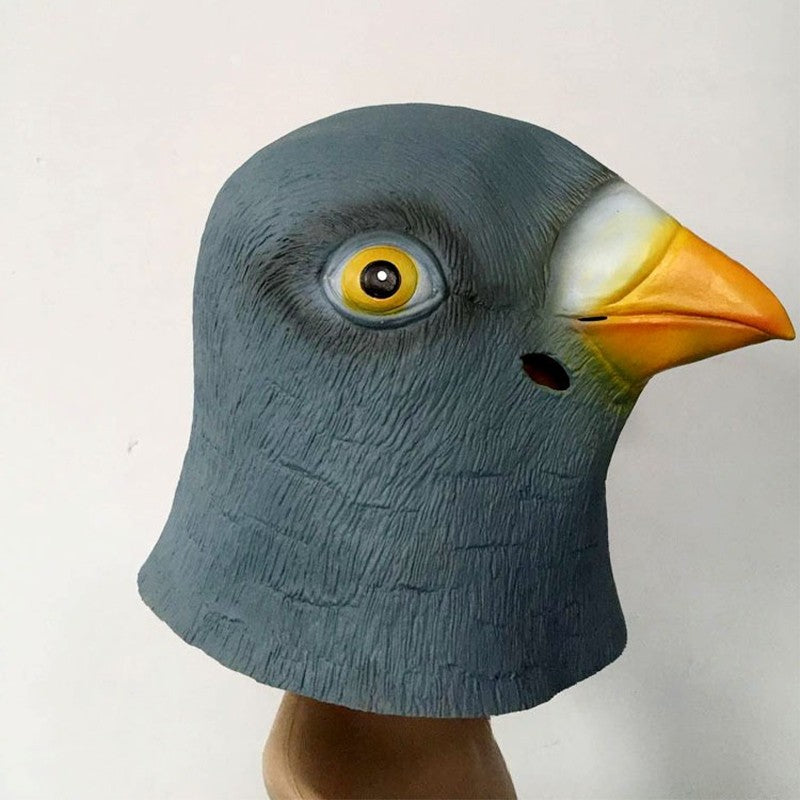 Pigeon Mask Funny Animal Cosplay Costume Latex Bird Head Mask Halloween Prank Prop Bar Club Rave Party Supplies Dove Mask