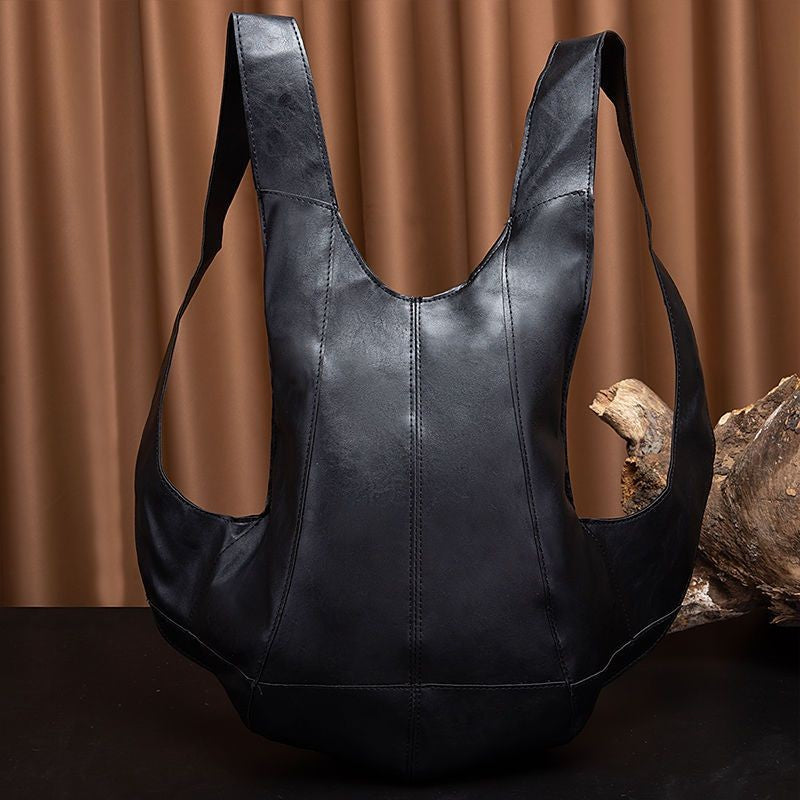 Fashionable retro and unique Beetle backpack, made of Crazy Horse plant tanned soft PU leather, suitable for both men and women