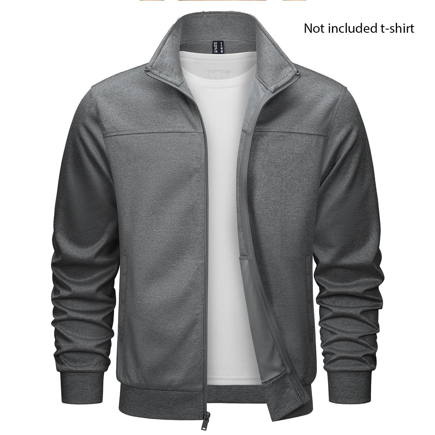 TACVASEN Spring Autumn Track Jackets Mens Lightweight Full Zip Sports Jacket Running Athletic Jackets Workout Fitness Outwear
