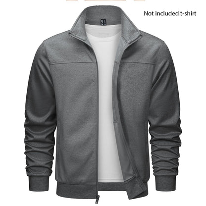 TACVASEN Spring Autumn Track Jackets Mens Lightweight Full Zip Sports Jacket Running Athletic Jackets Workout Fitness Outwear