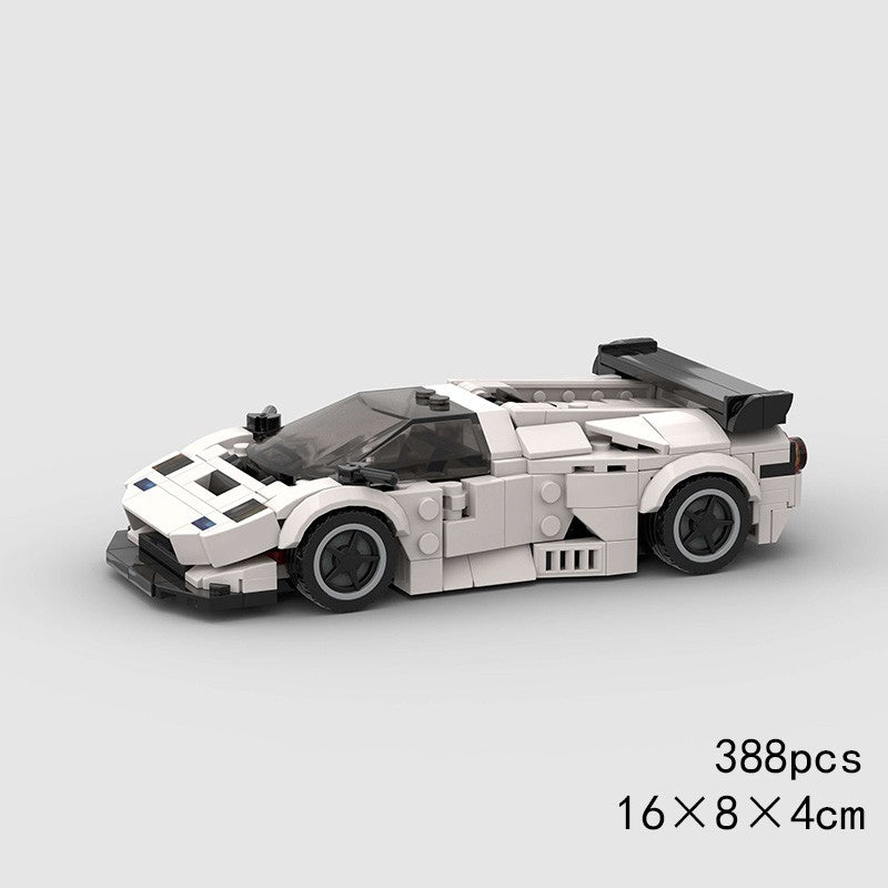 MOC Speed Sports Super Carro de Corrida Blocos de Montar DIY Tijolos Cidade Rally Técnico Grande Veículo de Corrida Presente de Natal Brinquedo