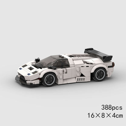 MOC Speed Sports Super Carro de Corrida Blocos de Montar DIY Tijolos Cidade Rally Técnico Grande Veículo de Corrida Presente de Natal Brinquedo