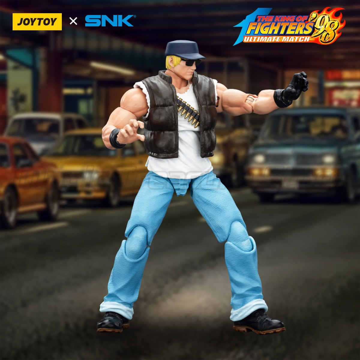 ?MT?JOYTOY Boneco de Ação 1/18 SNK KOF'98UM Ikari Warriors Team Ralf Jones Clark Still Leona Heidern Modelo de Brinquedo Presente