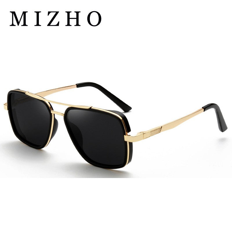 MIZHO Brand Tony Stark Iron Man Sunglasses For Men Driving Fashion COOL High Quality Driving Polarized Sun Glasses UV Protection