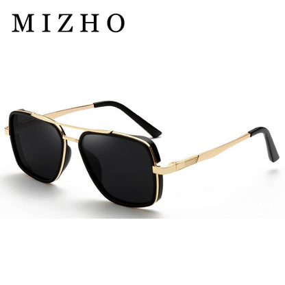 MIZHO Brand Tony Stark Iron Man Sunglasses For Men Driving Fashion COOL High Quality Driving Polarized Sun Glasses UV Protection