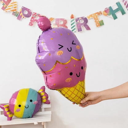 7pcs Candy & Ice Cream Theme Balloons Set pink balloons decoration party birthday balloons decoration party princess