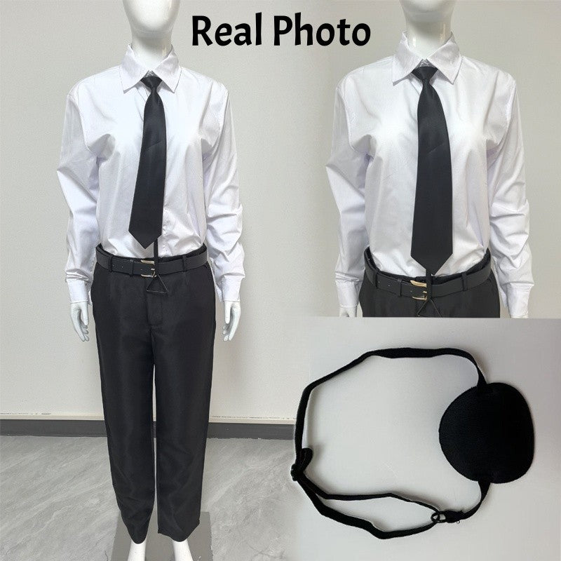 Chainsaw Man Denji Cosplay Costume Full Set Public Safety Devil Hunter Uniform Wig Shirt Pants Halloween Party Outfit for Adults