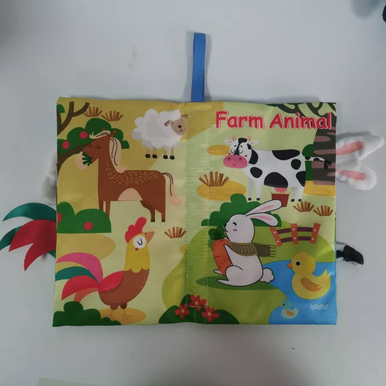 Cloth Books Toys Sensory toys, cloth crepe soft books Baby Prone time toys, Stroller toys Ocean Forest Flying Animals
