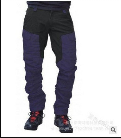 2025 Men's Outdoor Sports Casual Cargo Pants Fashion Color Blocking Multi-pockets Work Pants Male Baggy Joggers Pants Streetwear
