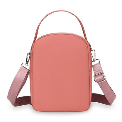 Lightweight Nylon Women's Crossbody Bag, Casual Mini Handbag with Multiple Zip Pouch, Chic Design Shoulder Bag for Everyday Use