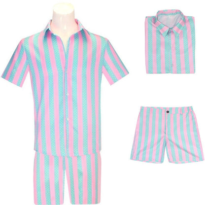 Costume De Cosplay Du Film Ken Pour Adulte, T-shirt Noir, Écharpe Rose, Ensemble Complet, Princesse, Ixde Carnaval D'Halloween