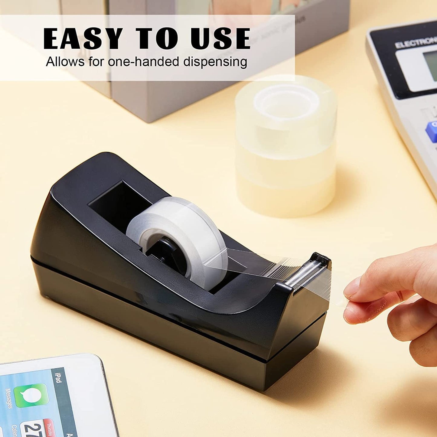 1/2pcs Desktop Tape Dispensers - Non-Slip Base - Heavy Duty Tape Dispenser - Perfect for Office Home School (Tape Not Included)