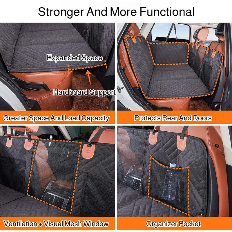 Capa de Carro Removível de Inverno Extensão Traseira Almofada para Cães Impermeável à Prova de Arranhões Antiderrapante Rede Almofada de Assento Traseiro para Pet