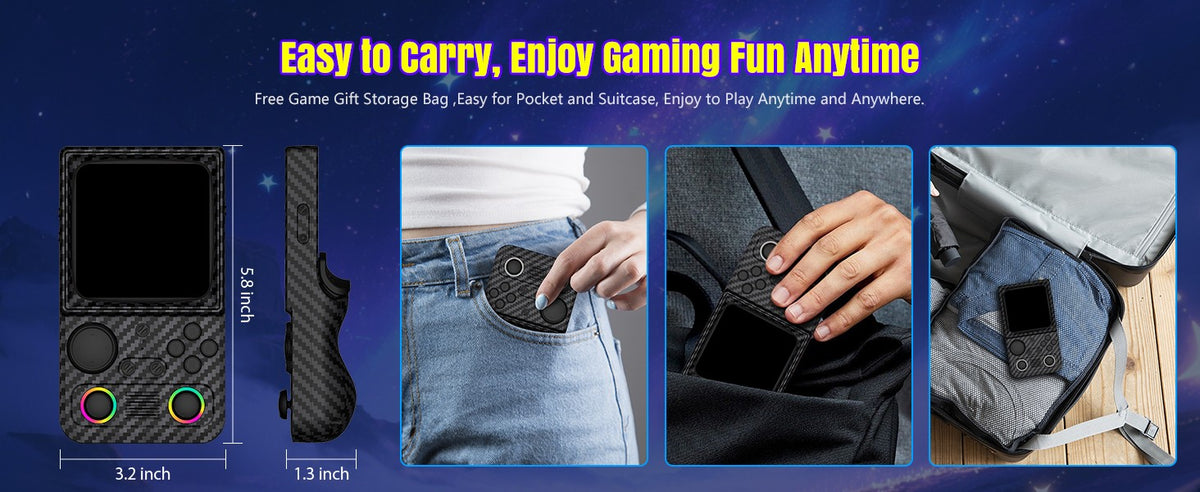 AISLPC RG45 Retro Handheld Game Console 4.0'' IPS Screen 64/128GB Supports 5G Portable Pocket Video Player