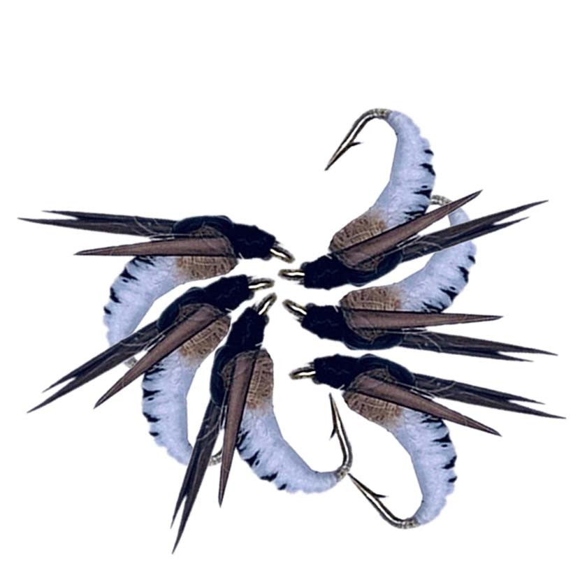 5 Peças Latão Beadhead Pavão Herl Buzzer Fly Isca de Pesca no Gelo Jig Ninfas Larvas para Pesca de Truta Perca Bluegill