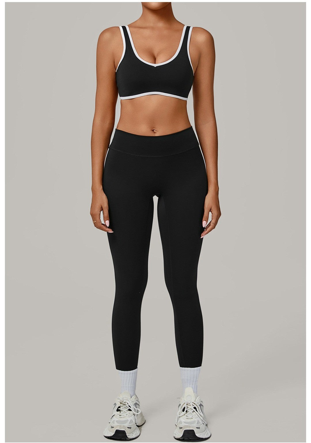 Yoga Suit Sports Fitness High Waist Peach Hip Tight Removable Padding Sports Bra Outfit Running Workout Clothes Gym Leggings Set