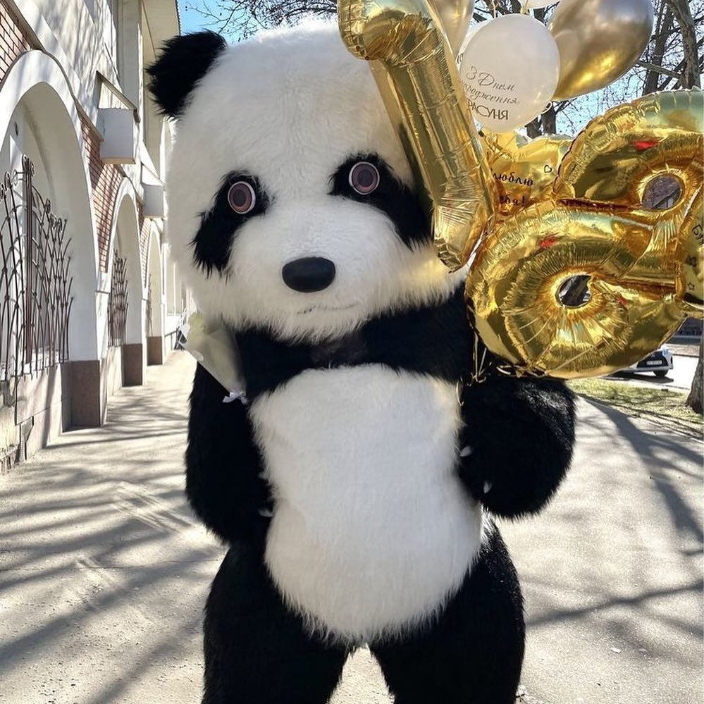 US stock Inflatable Polar Bear Costume Mascot for Advertising Christmas Halloween Adult Fursuit Panda Gorilla Carnival Suit