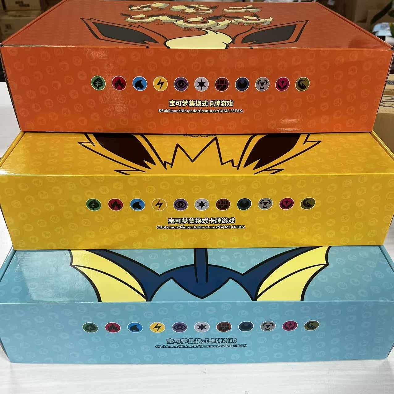 Coleção de Cartas Pokémon TCG Eevee Edição Especial Chinesa Avançada Simplificada 6.0 Coleção de Brinquedos e Jogos Personalizados Caixa de Presente