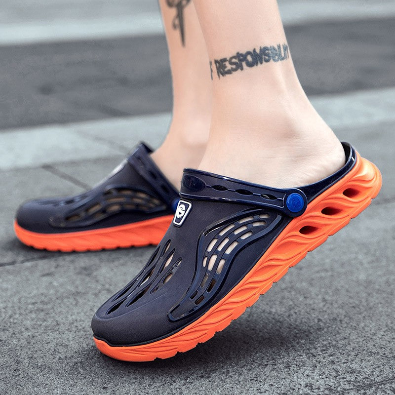 2023 Summer Beach Sandals Non-Slip Breathable Men's EVA Clogs Sandals Trendy Garden Holes Shoes Men Flip Flops