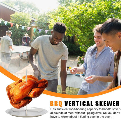 Vertical Tacos Al Pastor Skewer Stainless Steel Brazilian Barbecue Skewer Vertical Spit Stand Shawarma Kebabs Gyros BBQ Grilling
