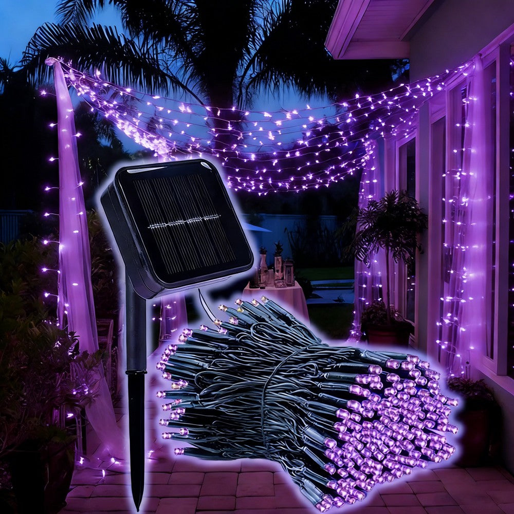 Solar String Lights Outdoor 20/50/100/200 LED Solar Waterproof Lights with 8 Lighting Mode Garland Lights for Tree Party Decor