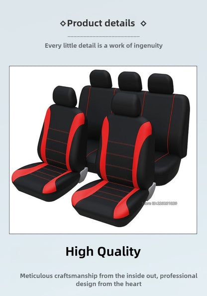 Almofada universal com design de linha de cintura AUTOMOTIVA Tamanho universal para carro, SUV, caminhão, van, acessórios, capas de assento internas, conjunto completo