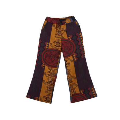Ethnic Style Wide Leg Trousers Women Yoga Harem Pants Gypsy Hippie Thai Boho Court Pants Ruched Waist Aladdin Women's Pants