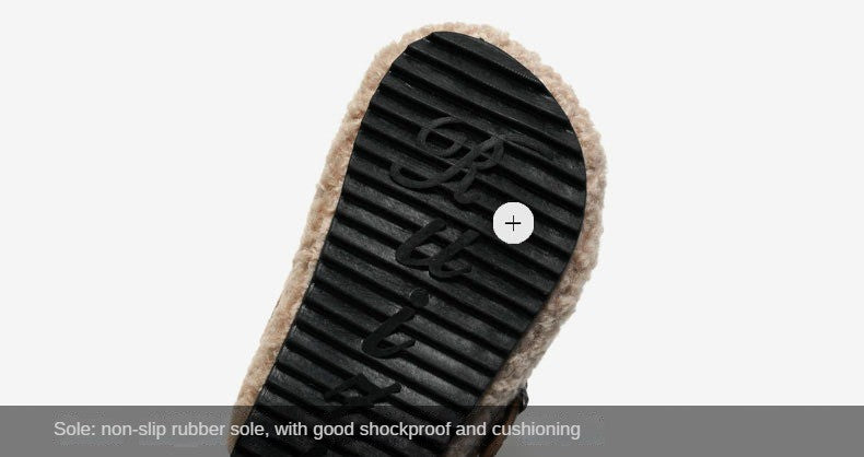 Children's Fleece Elastic Clogs Baby Boys Girls Plush Slipper Toddler Prewalker Footwear Winter Warm Soft Sole Shoes