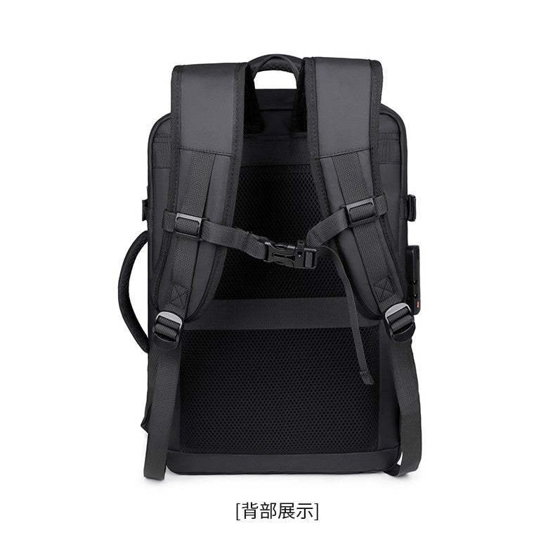 New Men's Backpack Vacuum Compression Backpack Multifunctional Computer Bag Large Capacity Expandable Travel Bag
