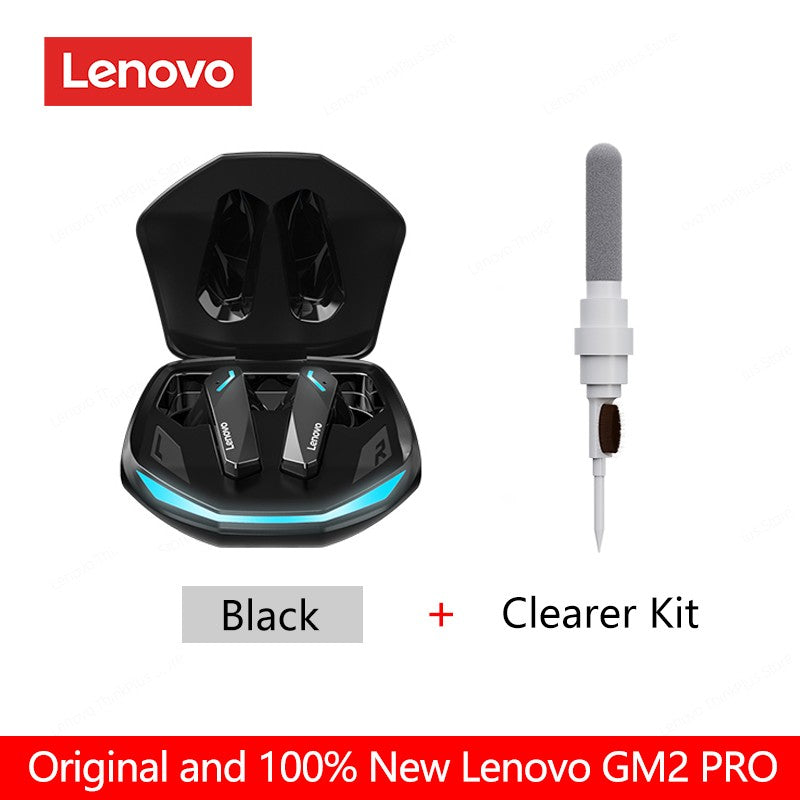 Fone de Ouvido Original Lenovo GM2 Pro Bluetooth 5.3 Sem Fio para Jogos com Baixa Latência Chamada HD Fones de Ouvido com Modo Duplo e Microfone GM2Pro
