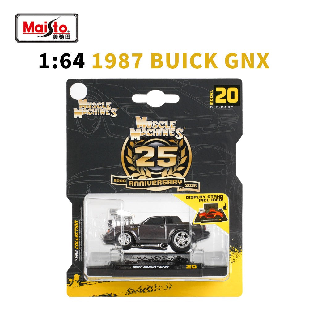 Maisto Escala 1:64 2025 Ferrari F40 Porsche AE86 Mustang Muscle Car Modelo Estático Brinquedo Colecionável