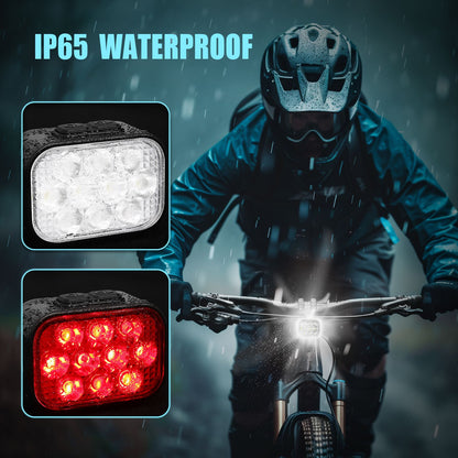 BUCKLOS Bicycle Rear Light Front Light 1100mAh LED COB Waterproof Bike Lamp USB Rechargeable Mtb Road Bike Taillights Bike Parts