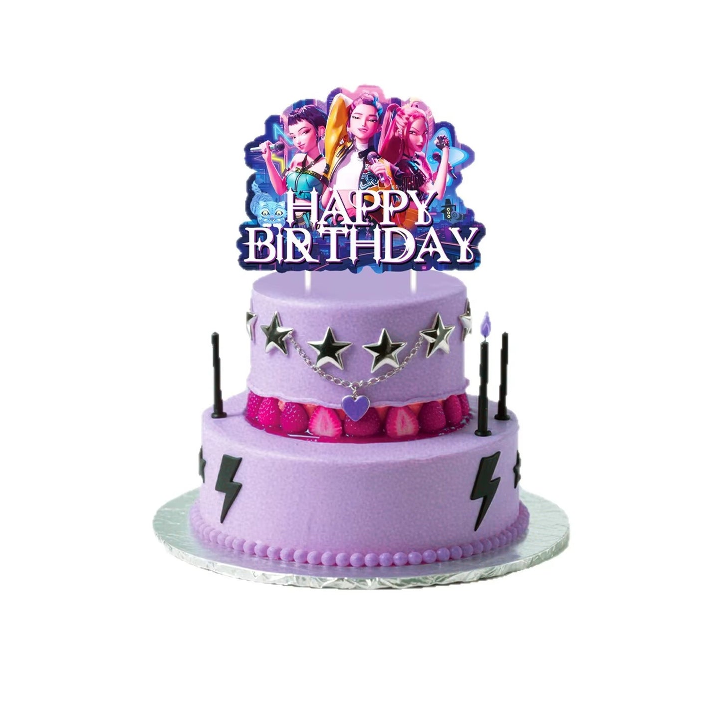 Hot K-Pop Birthday Party Decoration Set Kids Tableware Balloons Cups Plates Napkins Cake Topper Banner Gift Bag - Party Supplies