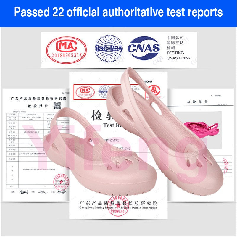 Certified Satihu Summer New Lightweight Anti Slip Hole Shoes  Clog For Women's Flat Bottom Sandals Nurse Outdoor Beach Jelly