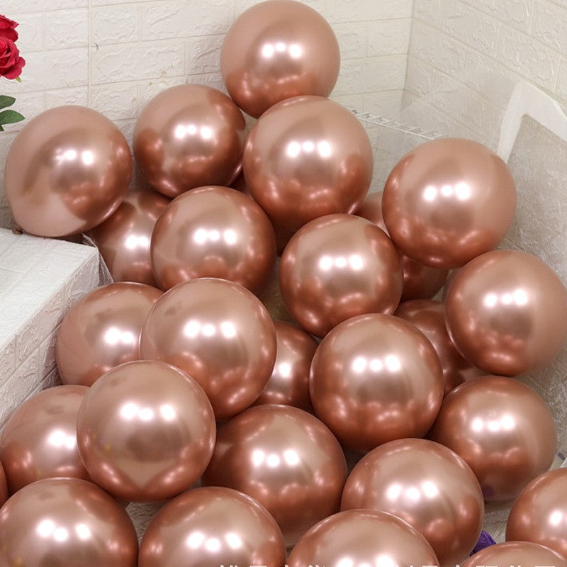 10/20/50pcs Metal Luster Chrome Balloon 5/10/12inch Latex Balloons Rose Gold Silver Red Purple Green Pink Balloon Birthday Party