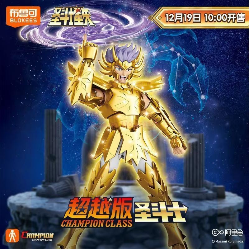 Anime Model Blokees Saint Seiya Champion Class Capricórnio Shura Câncer Máscara da Morte Dragão Dohko Action Figure Modelo Montado Brinquedo