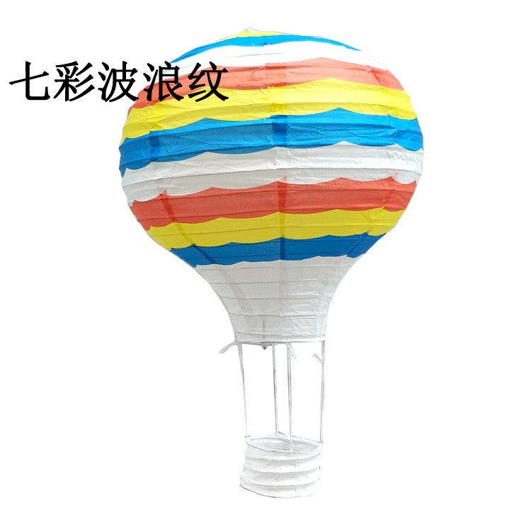 1pc Ceremony Holiday Party Folding Paper Lantern Hot Air Balloon Shape 30/40cm Pink Blue For Kids Baptism Birthday Wedding Decor