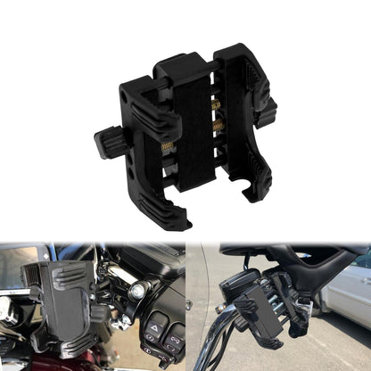 Suporte de Celular Ajustável para Moto, Clipe de Celular, Suporte de Montagem, Preto, para Harley Touring Sportster XL Dyna Softail