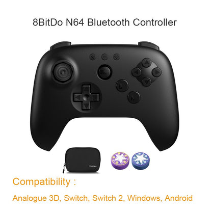 8BitDo N64 Bluetooth Controller for Analogue 3D, Nintendo Switch, Switch 2, Gaming Joystick Gamepad for Windows and Android