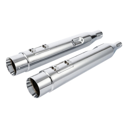 Motorcycle 4" Slip-On Dual Exhaust Pipes For Harley Touring Road King Electra Glide Street Glide Road Glide 2017-2023 2022 2021