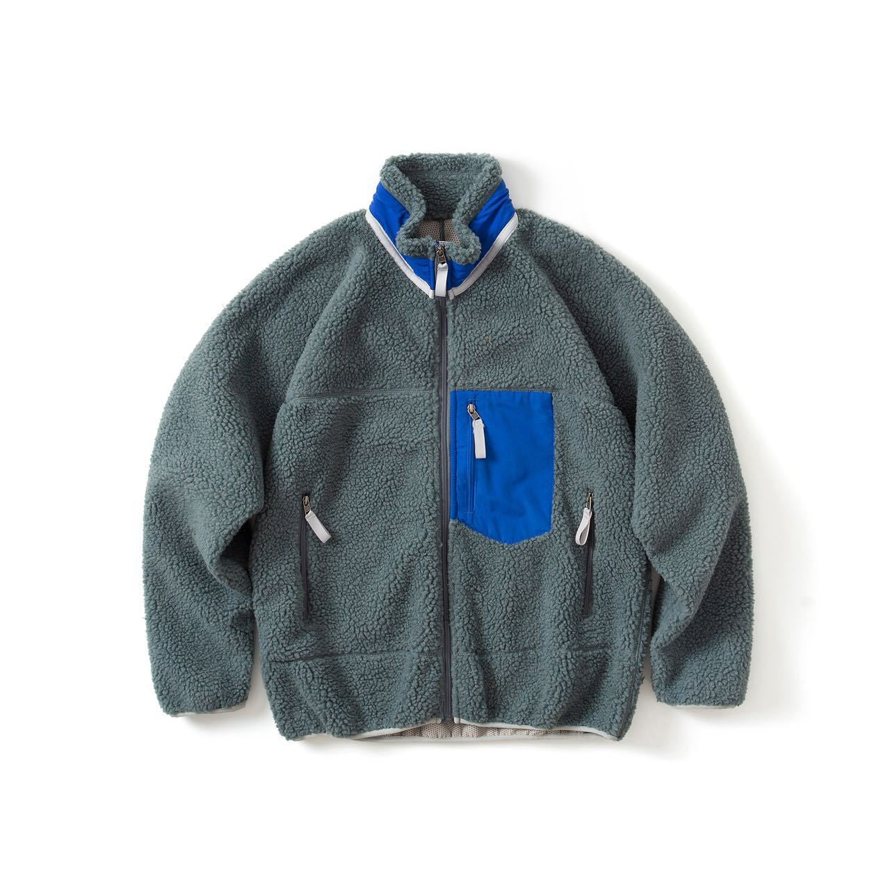 Pata Outdoor Windproof Hiking Fleece Jacket Imitation Lamb Wool Stand Collar Zipper Fleece Jacket Polar Fleece Warm Couple Coat