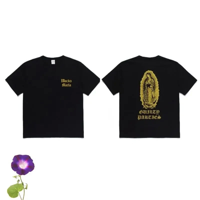 Classics Summer WACKO MARIA Shirts Full Print Leopard Rayon Short-sleeved Real Photos Hawaiian Shirt for Men Women